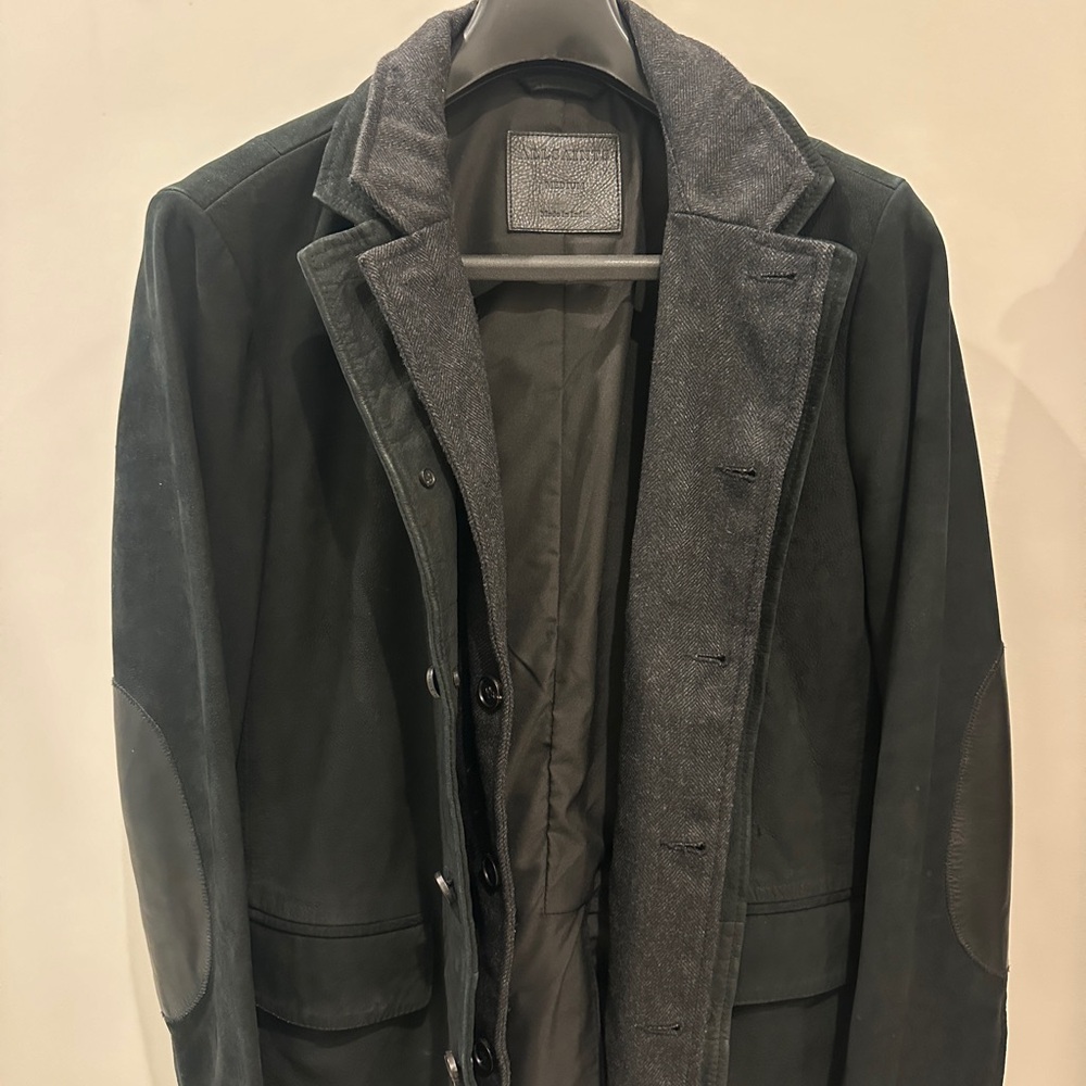 ALL SAINTS MENS LEATHER JACKET